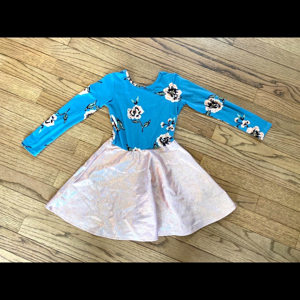 Sparkle and Floral Skater Dress